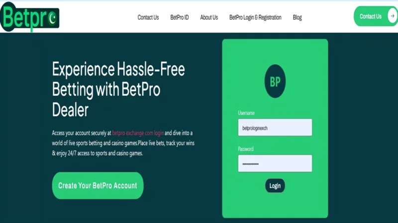 BetProLogin.co official homepage